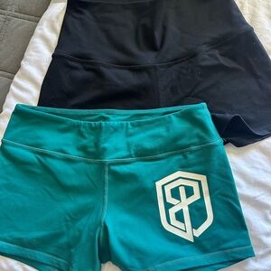 BORN PRIMITIVE Black and Teal Women's Shorts